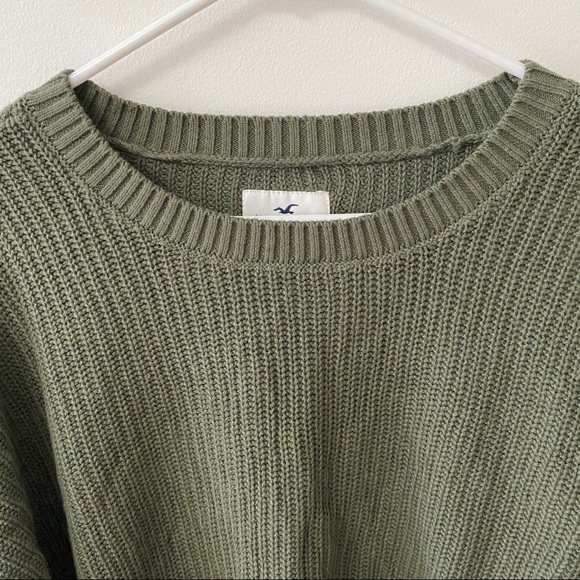 HOLLISTER ARMY GREEN KNIT SWEATER - Picture 2 of 6